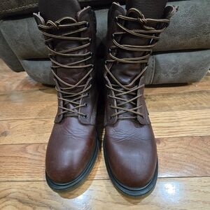 Men's Rugged Brown Leather Boots